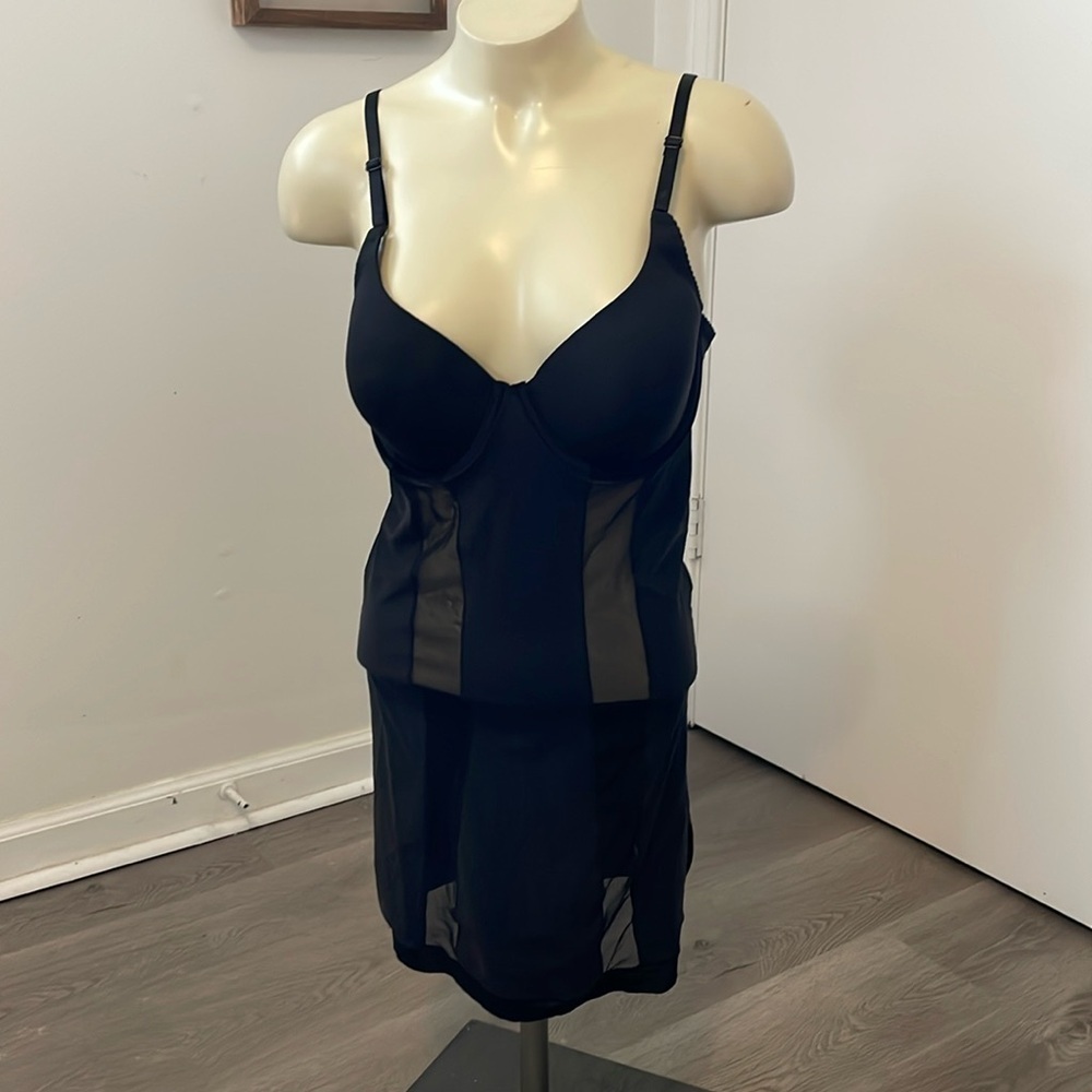 Fashion Nova Gabriel Black Goth Mesh Sexy Event Mini Dress Large